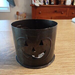 Metal Pumpkin Votive Holder